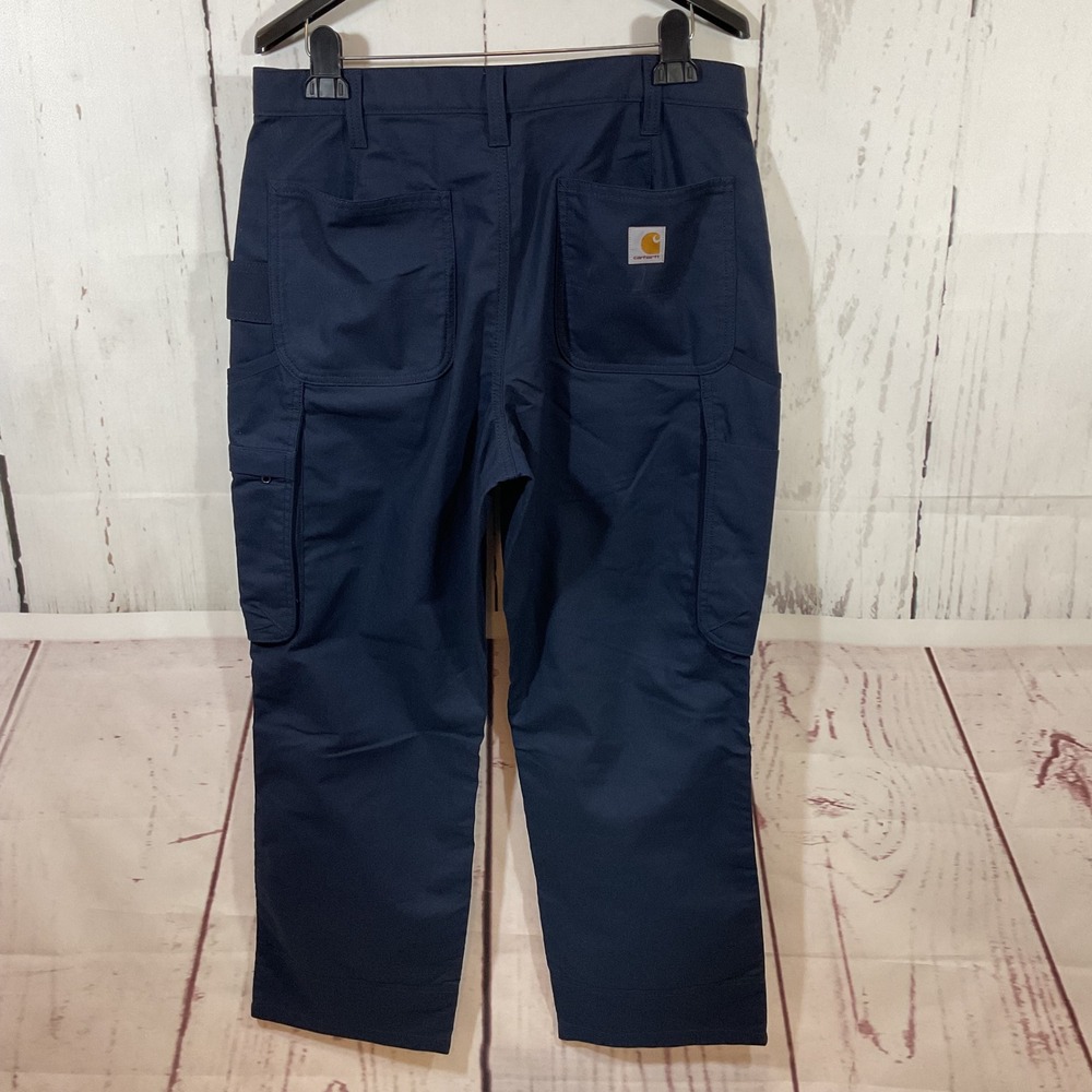 Carhartt Men's Rugged Professional Series Cargo Pants 34x30 Navy Loose Fit Work - Picture 8 of 14